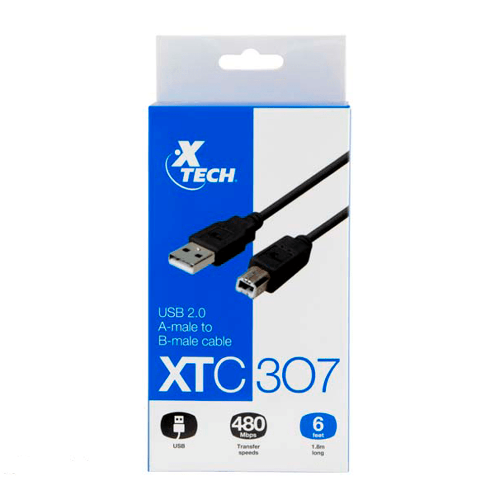 AB004XTK08 – CABLE USB IMPRESORA XTECH USB-A.05