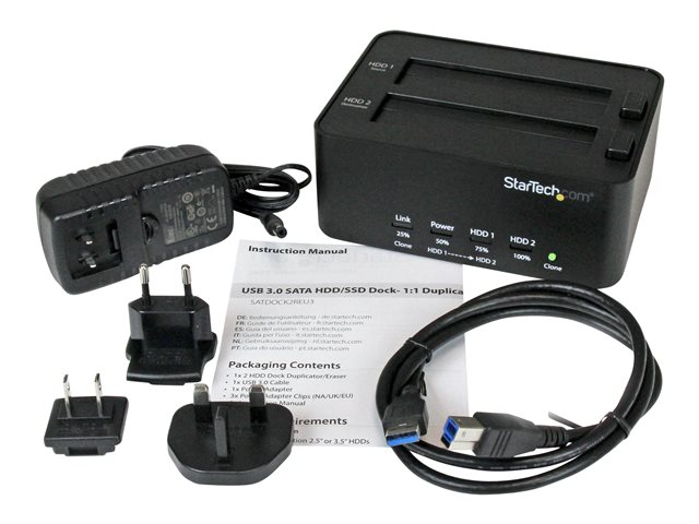 AC000GEN04 – StarTech.com Dual Bay Hard Drive Duplicator and Eraser(6)