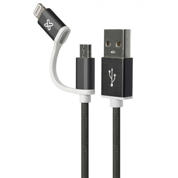 KAC-210BK – Cable USB Klip Xtreme KAC-210BK 2 en 1(1)