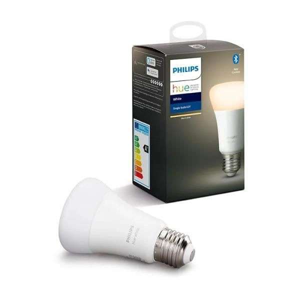 Philips Hue - Bombilla LED Inteligente, A60 E27, Luz Blanca y de