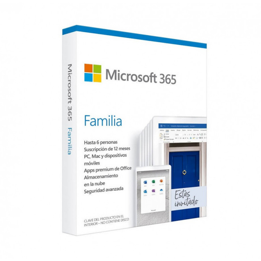 Licencia Microsoft 365 Familia Español 6 Usuarios PC-MAC 64 BITS 12 MESES (6GQ-00088TP) 01
